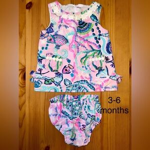 Lilly Pulitzer floral shift dress & bloomers